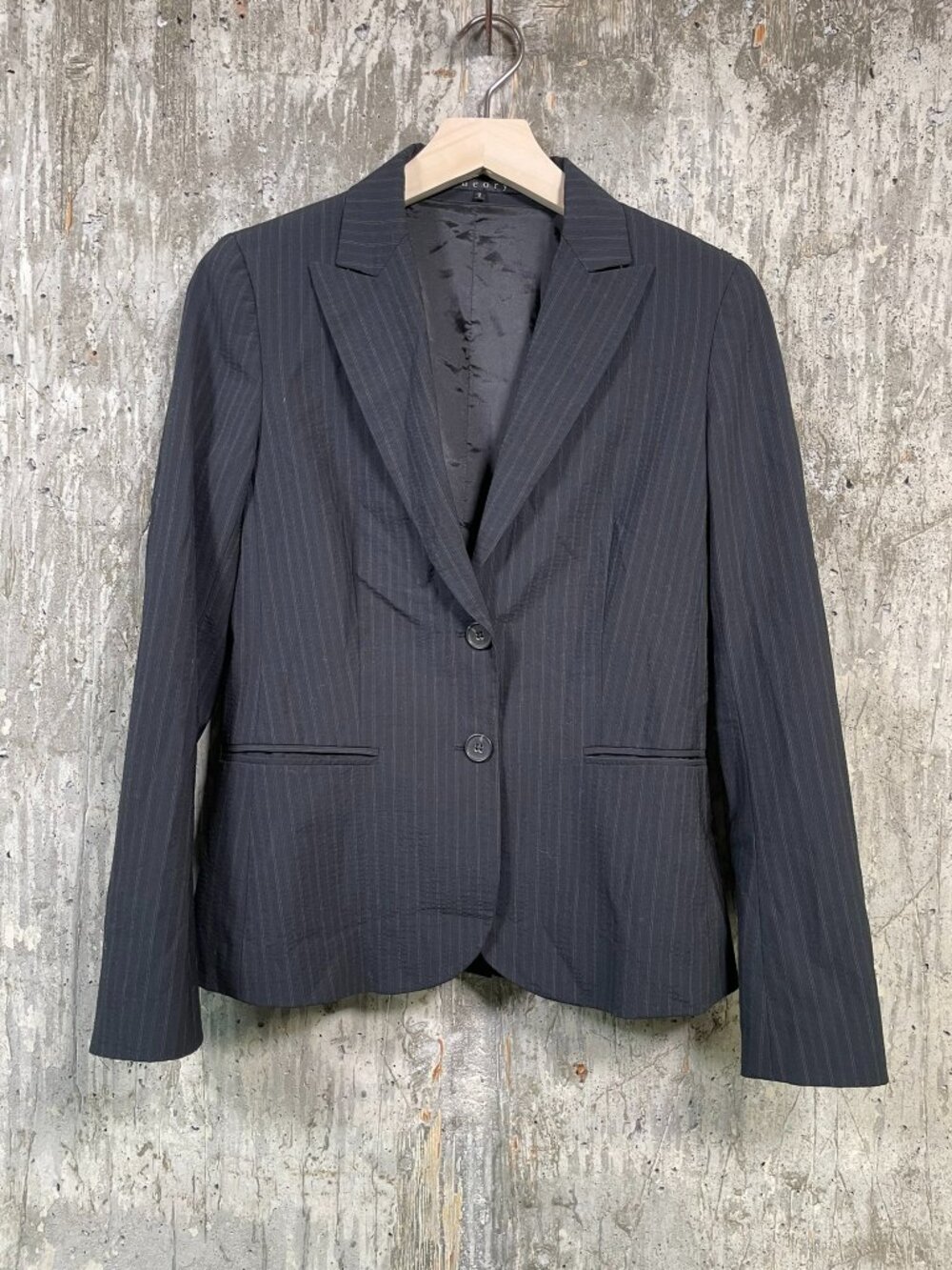 THEORY Women's Pinstripe Wool Blend Blazer Size 2